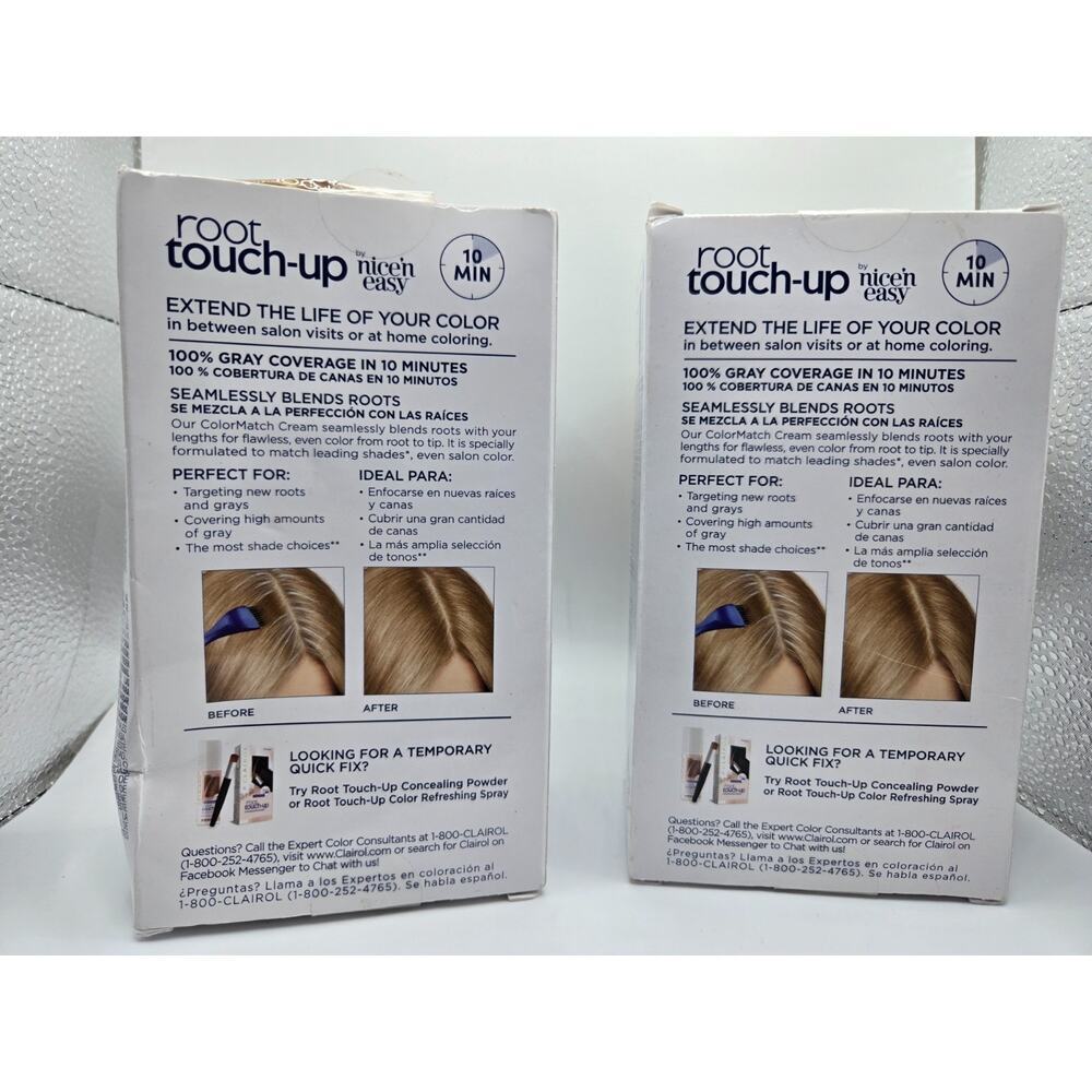 Clairol Root Touch-Up Permanent Hair Color Creme 7 Dark Blonde Gray Coverage 2pk - Picture 2 of 2